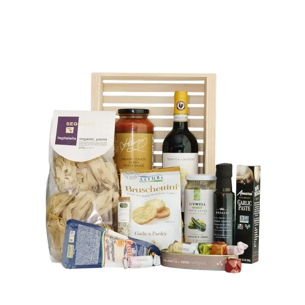 italian date night gourmet dinner gift basket