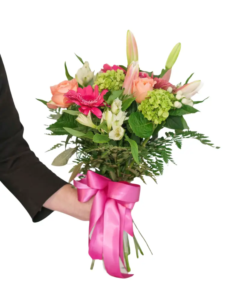 pink mixed seasonal bouquet 2